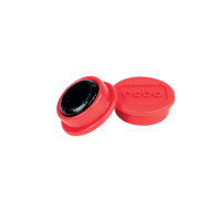 Produktbild för Nobo magnet - 1,3 cm diameter - röd (paket om 10)
