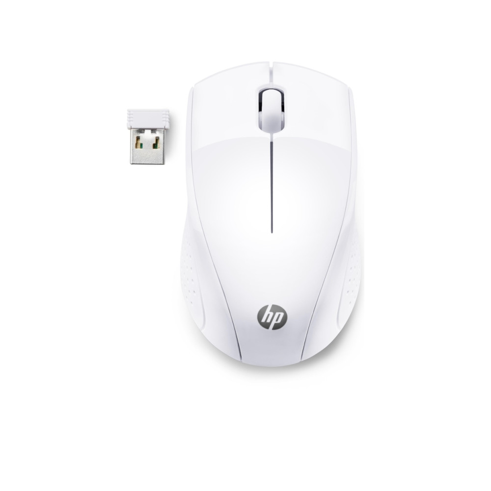 Produktbild för HP 220 - mus - 2.4 GHz - snövit