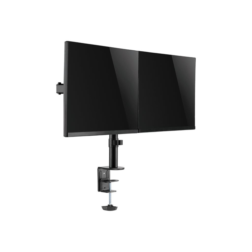 Produktbild för LogiLink monteringssats - justerbar arm - för 2 LCD-bildskärmar - svart