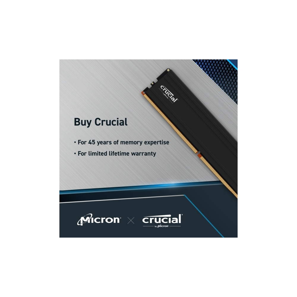 Produktbild för Crucial - DDR5 - sats - 32 GB: 2 x 16 GB - DIMM 288-pin - 6000 MHz / PC5-48000 - ej buffrad