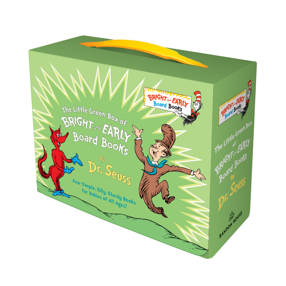 Produktbild för Little Green Boxed Set of Bright and Early Board Books: Fox in Socks; Mr. Brown Can Moo! Can You?; There's a Wocket in My Pocket!; Dr. Seuss's ABC (bok, board book, eng)