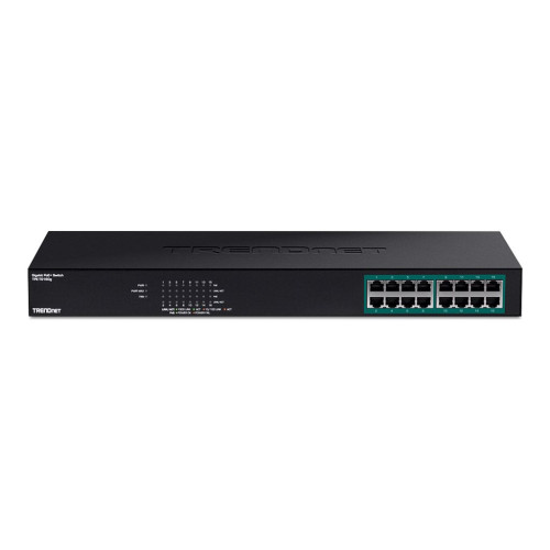 TRENDnet TRENDnet TPE TG160G - switch - 16 portar - rackmonterbar - TAA-kompatibel