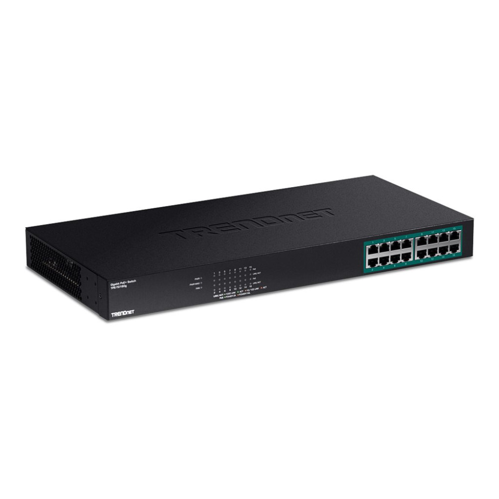 Produktbild för TRENDnet TPE TG160G - switch - 16 portar - rackmonterbar - TAA-kompatibel