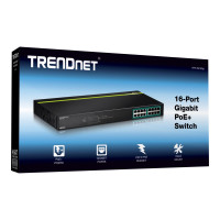 Produktbild för TRENDnet TPE TG160G - switch - 16 portar - rackmonterbar - TAA-kompatibel