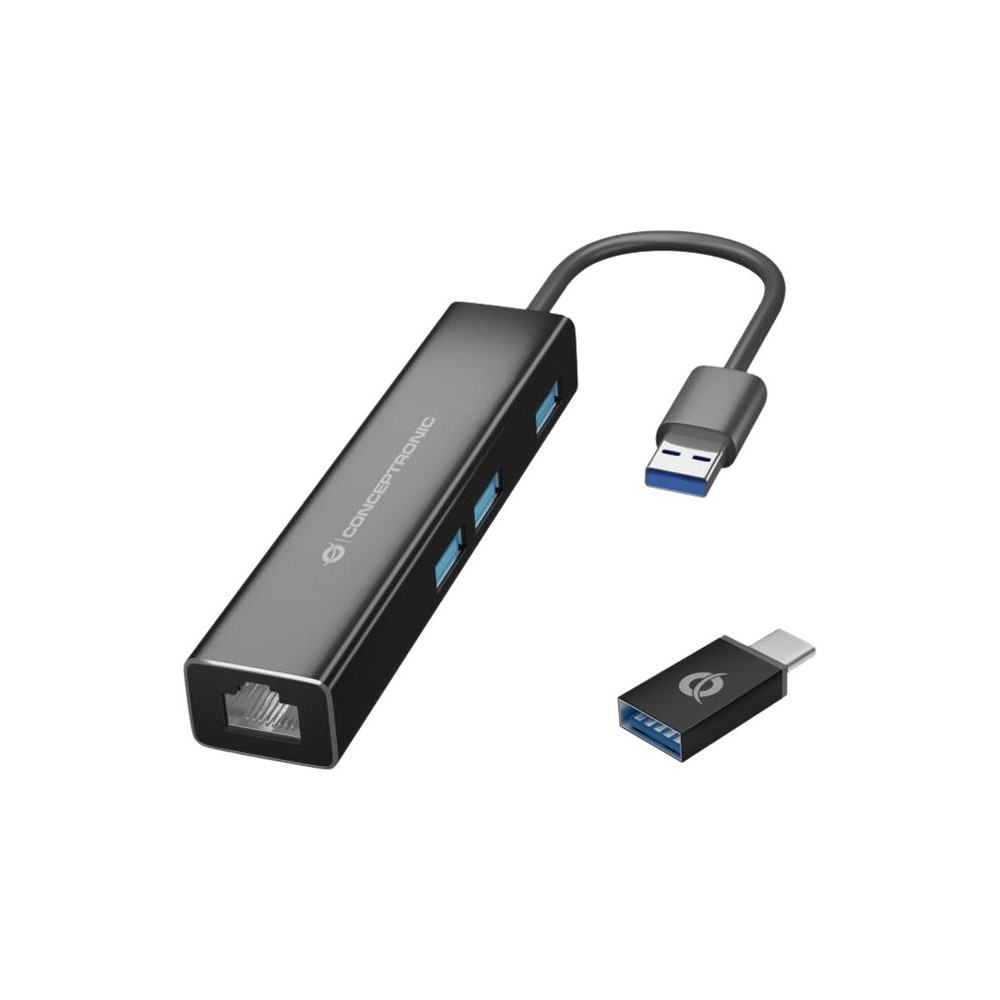 Produktbild för Conceptronic DONN07BA - hubb - 3 portar