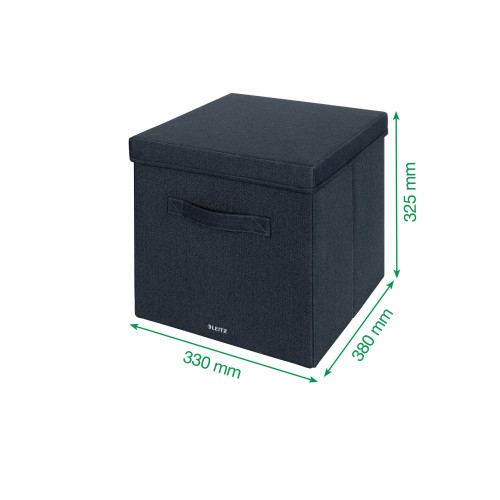 LEITZ Leitz Fabric Storage - förvaringsbox - sammetsgrå (paket om 2)