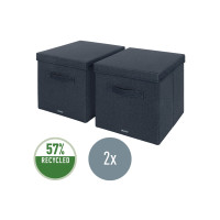 Produktbild för Leitz Fabric Storage - förvaringsbox - sammetsgrå (paket om 2)