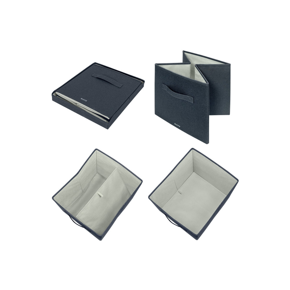 Produktbild för Leitz Fabric Storage - förvaringsbox - sammetsgrå (paket om 2)