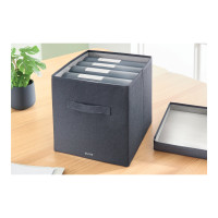 Produktbild för Leitz Fabric Storage - förvaringsbox - sammetsgrå (paket om 2)