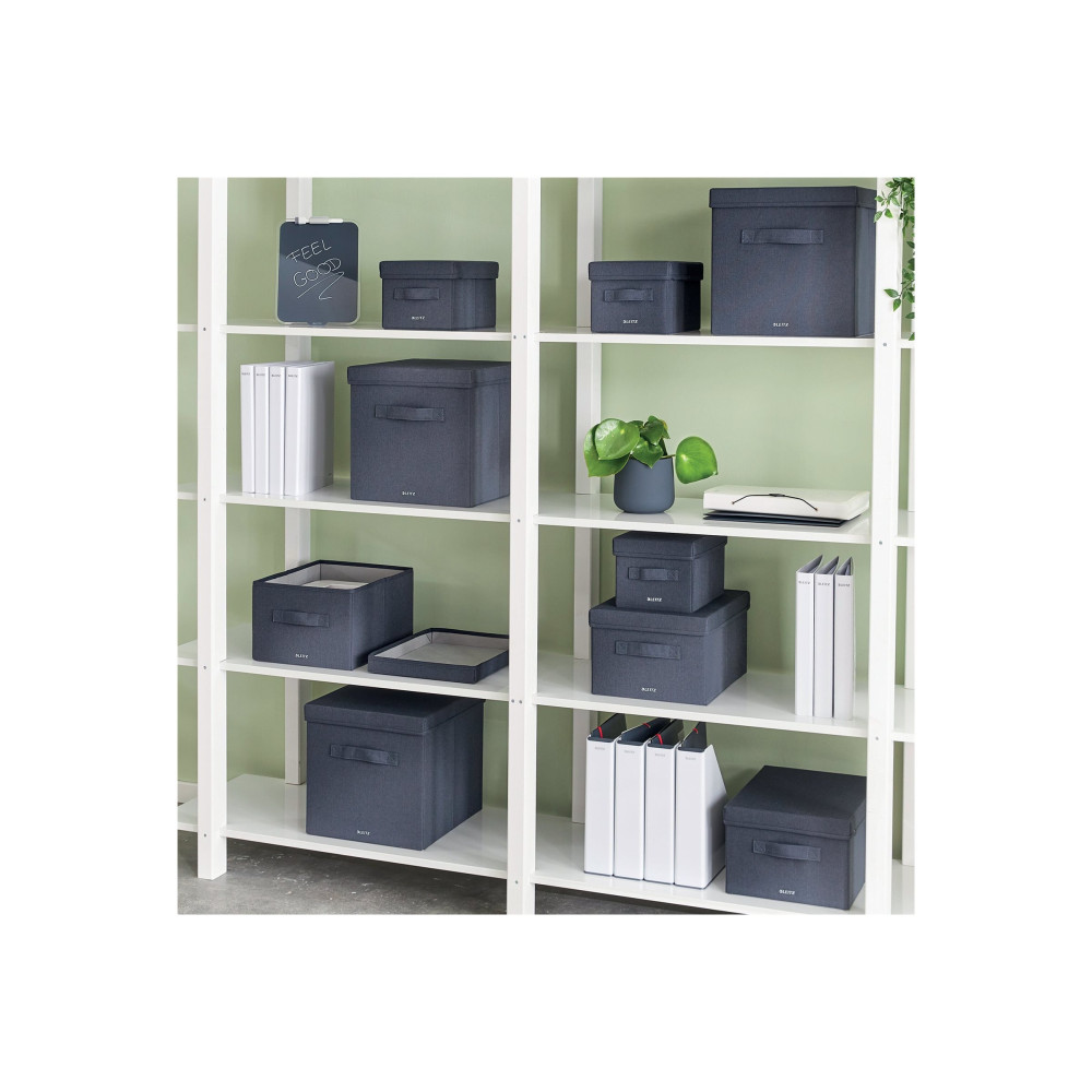 Produktbild för Leitz Fabric Storage - förvaringsbox - sammetsgrå (paket om 2)
