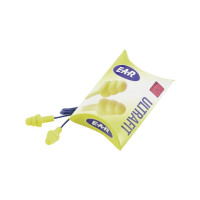 Produktbild för Hörselkåpor/öronproppar 3M E-A-R Ultrafit med snöre, gul/blå...