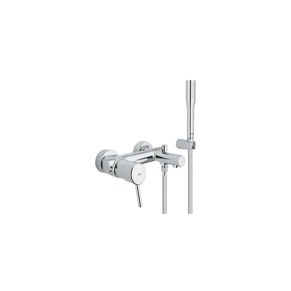 Produktbild för GROHE Concetto, Badkar och dusch, Hävarm, Metall, 1/2", Krom