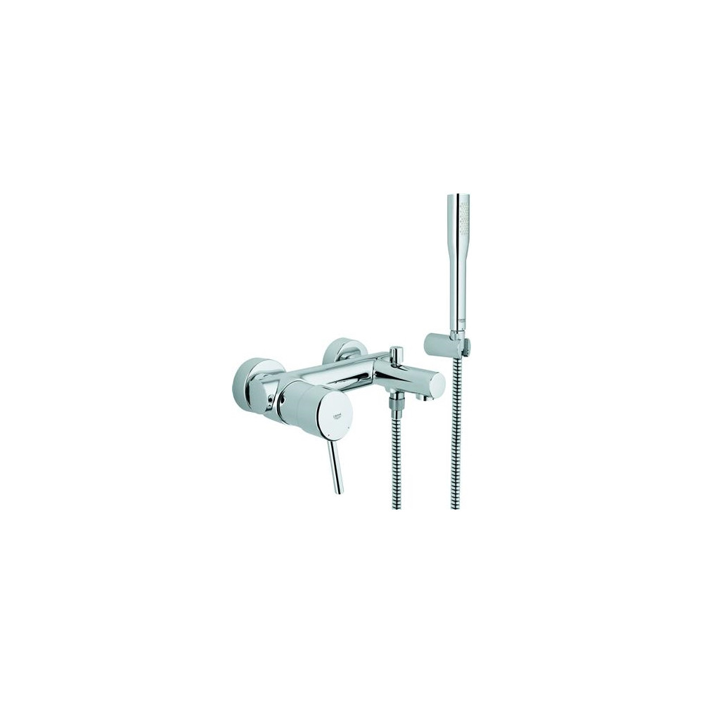 Produktbild för GROHE Concetto, Badkar och dusch, Hävarm, Metall, 1/2", Krom