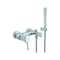 Produktbild för GROHE Concetto, Badkar och dusch, Hävarm, Metall, 1/2", Krom