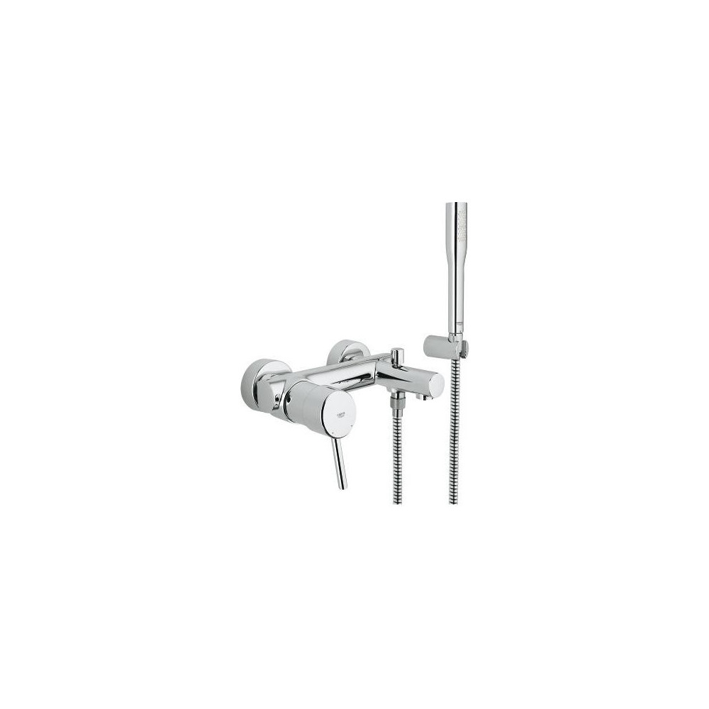 Produktbild för GROHE Concetto, Badkar och dusch, Hävarm, Metall, 1/2", Krom