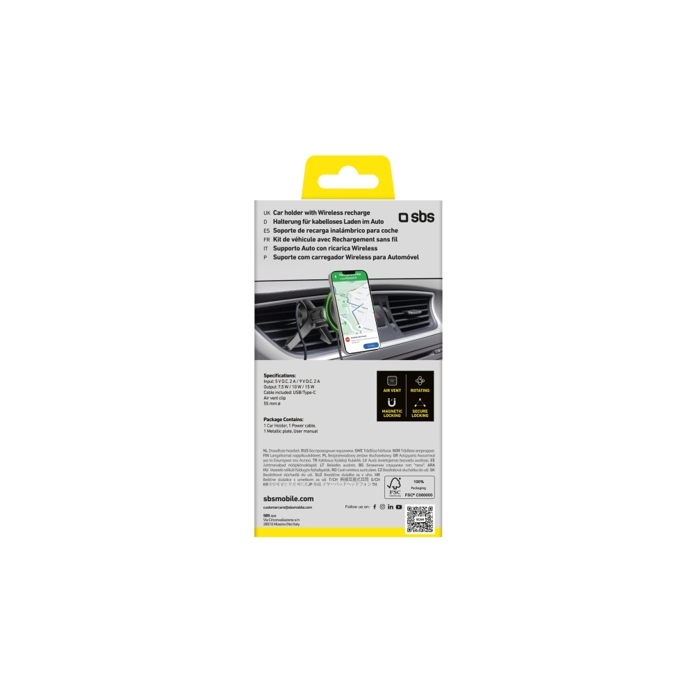 Produktbild för SBS TESUPMAGWIR15W, Mobiltelefon / smartphone, Active-hållar...