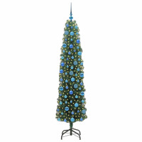 Produktbild för Konstgjord julgran Grön 180 cm PVC och stål och plast