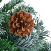 Produktbild för Konstgjord julgran med 300 LED-lampor Grön 180 cm PVC och Stål