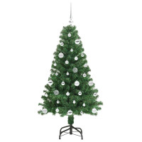 Produktbild för Konstgjord julgran Grön 150 cm PVC och Stål och Plast