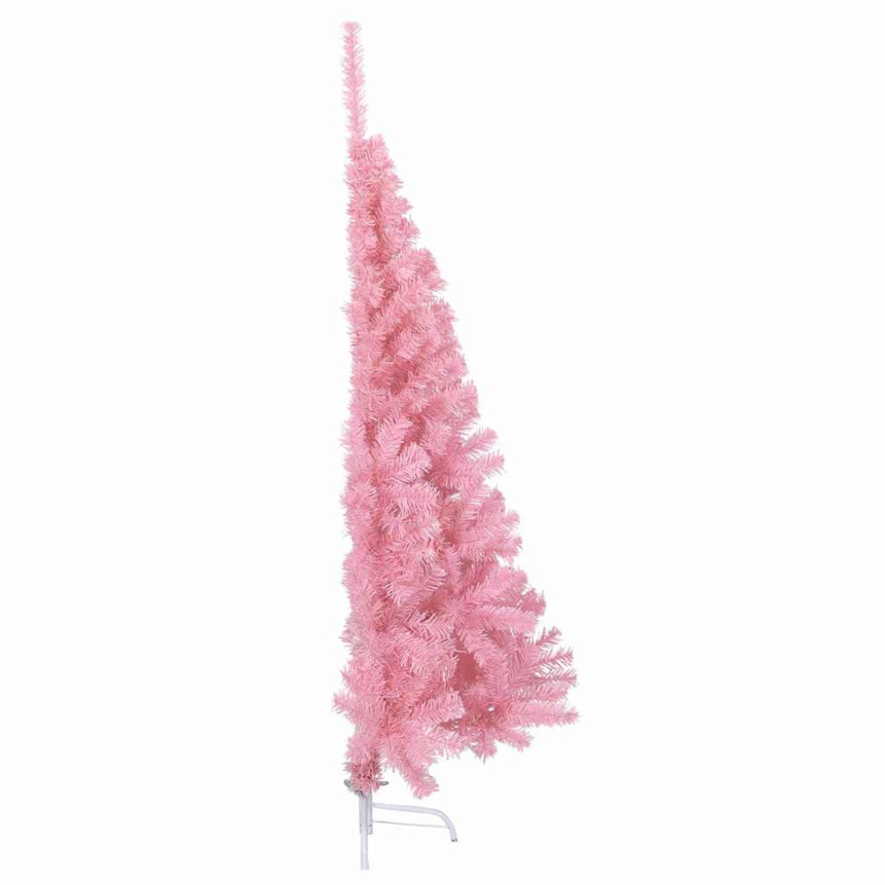 Produktbild för Konstgjord Förbelyst Julgran med 150 LED-lampor Rosa 150 cm PVC