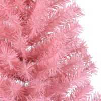 Produktbild för Konstgjord Förbelyst Julgran med 150 LED-lampor Rosa 150 cm PVC