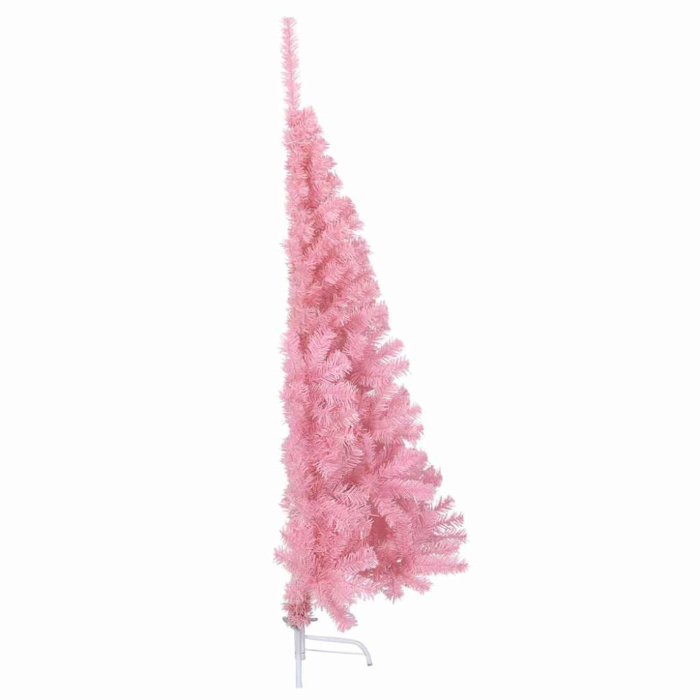 Produktbild för Konstgjord Förbelyst Julgran med 150 LED-lampor Rosa 150 cm PVC