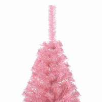 Produktbild för Konstgjord Förbelyst Julgran med 150 LED-lampor Rosa 150 cm PVC
