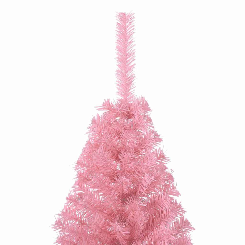 Produktbild för Konstgjord Förbelyst Julgran med 150 LED-lampor Rosa 150 cm PVC