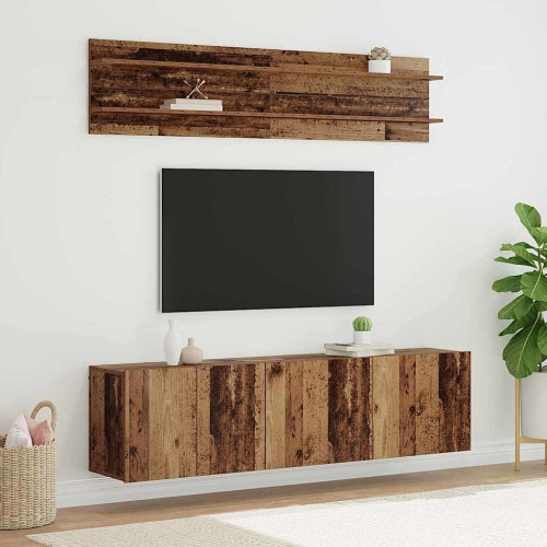 vidaXL TV Enheter Väggmonterad 6 pcs Gammalt trä Konstruerat trä