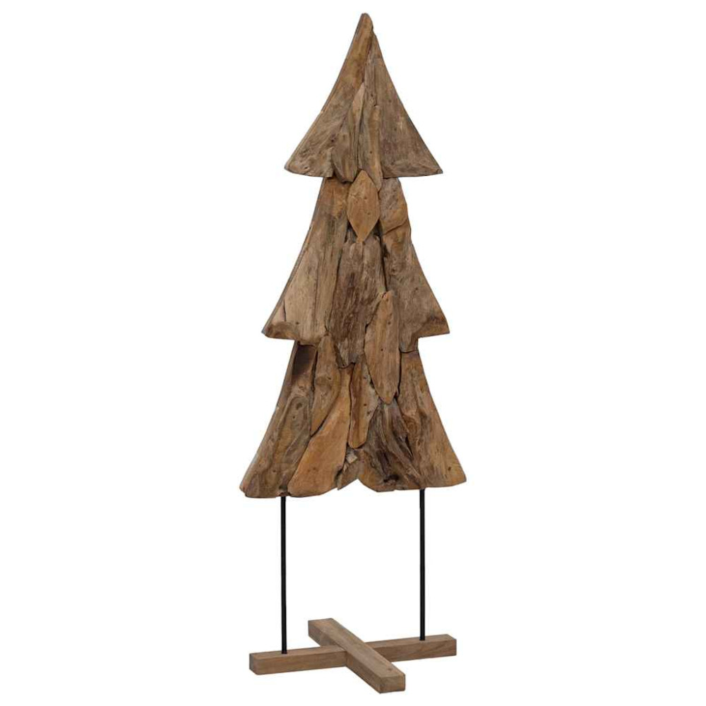 Produktbild för Julgran med stativ Brun 90 cm Massivt teakträ