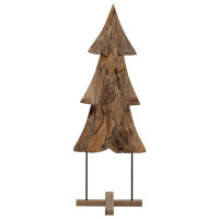 Produktbild för Julgran med stativ Brun 90 cm Massivt teakträ