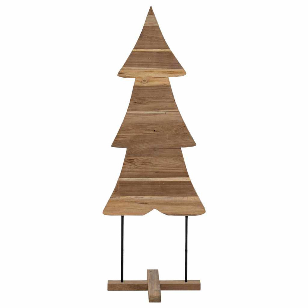 Produktbild för Julgran med stativ Brun 90 cm Massivt teakträ