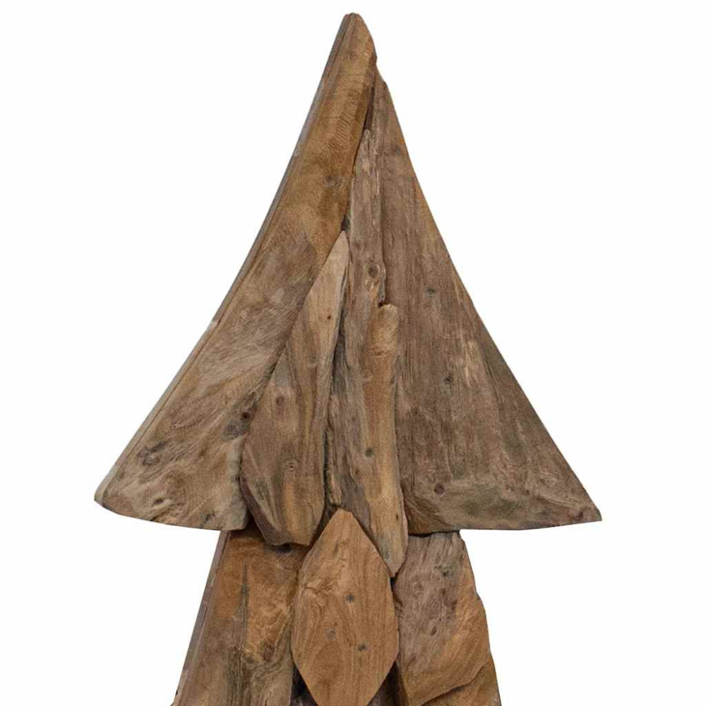 Produktbild för Julgran med stativ Brun 90 cm Massivt teakträ