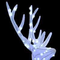 Produktbild för Renfamilj med 300 LED-lampor 3 pcs Kallvit 68 x 26 x 127 cm tyg