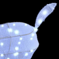 Produktbild för Renfamilj med 300 LED-lampor 3 pcs Kallvit 68 x 26 x 127 cm tyg
