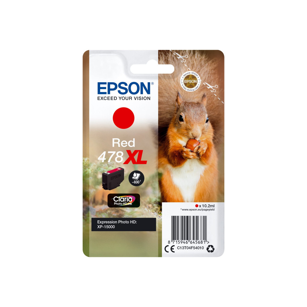 Produktbild för Epson 478XL - hög kapacitet - röd - original - bläckpatron