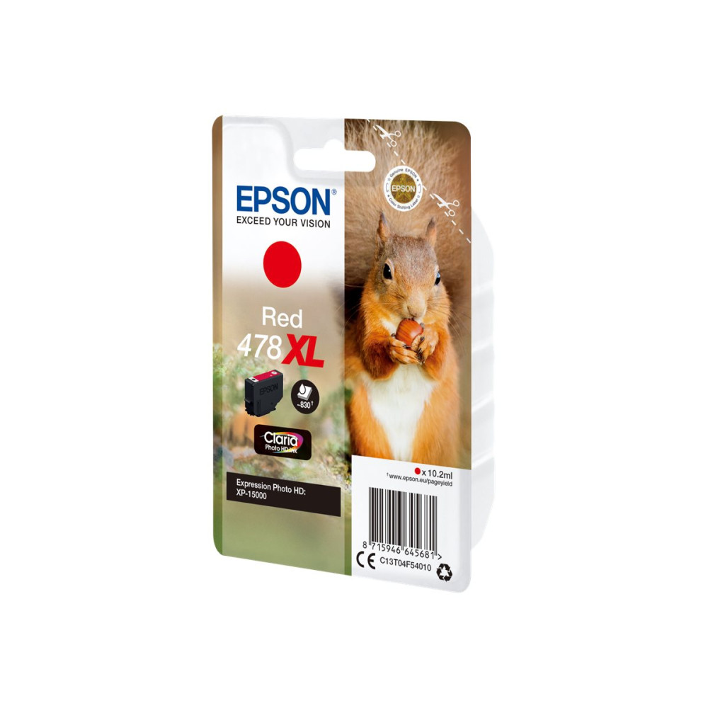 Produktbild för Epson 478XL - hög kapacitet - röd - original - bläckpatron