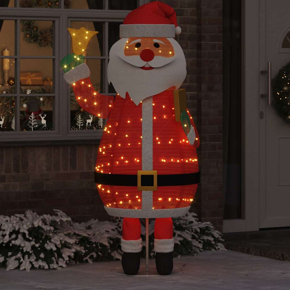 Produktbild för Jultomte med 200 LED-lampor Varmvit 100 x 180 cm tyg