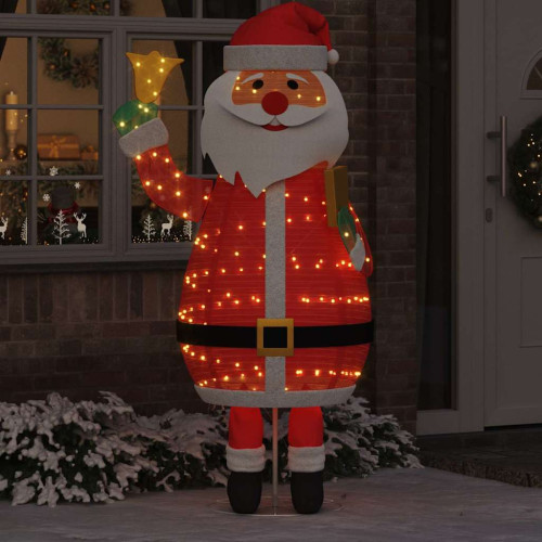vidaXL Jultomte med 200 LED-lampor Varmvit 100 x 180 cm tyg