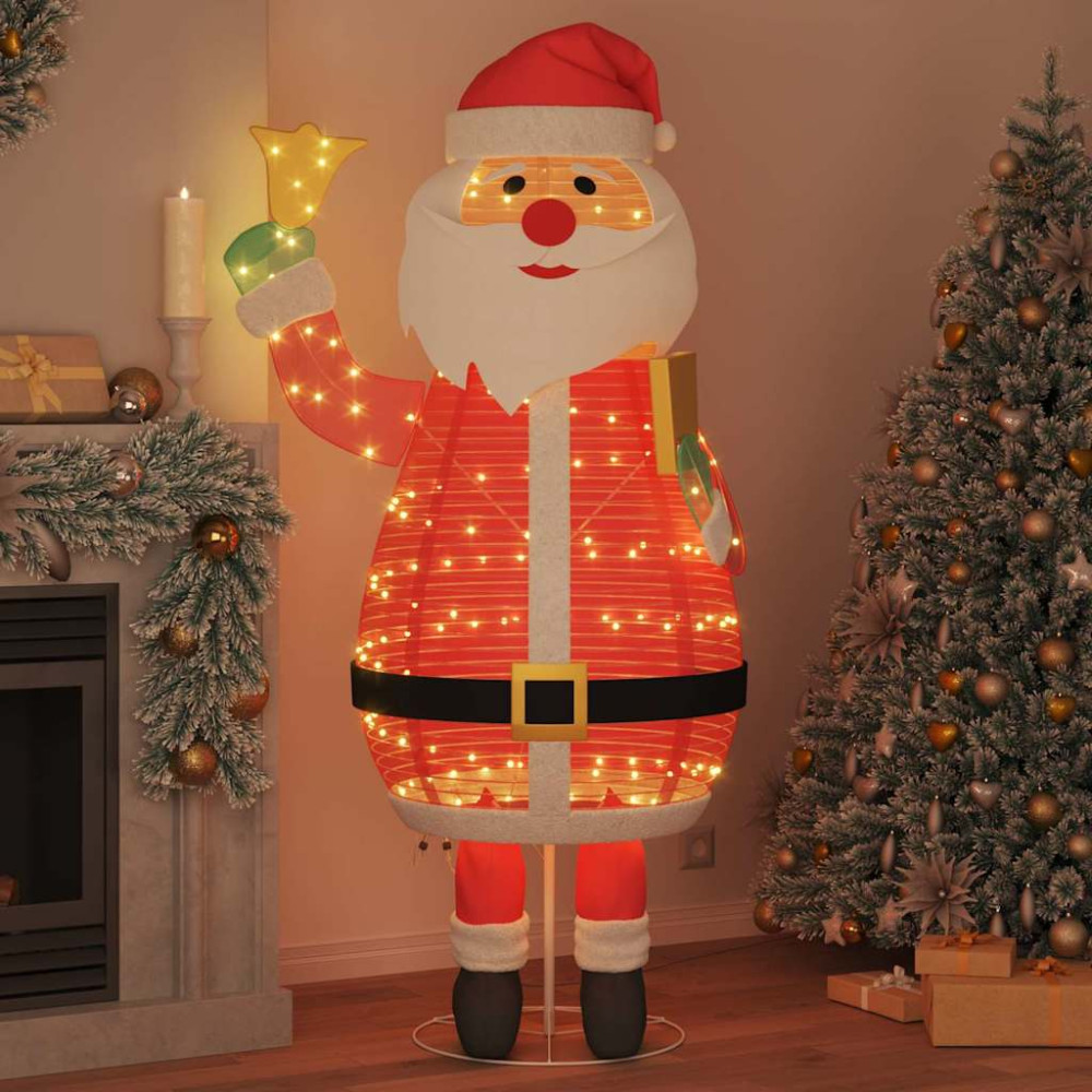 Produktbild för Jultomte med 200 LED-lampor Varmvit 100 x 180 cm tyg