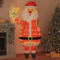 Produktbild för Jultomte med 200 LED-lampor Varmvit 100 x 180 cm tyg