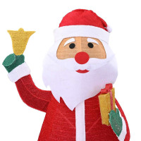 Produktbild för Jultomte med 200 LED-lampor Varmvit 100 x 180 cm tyg
