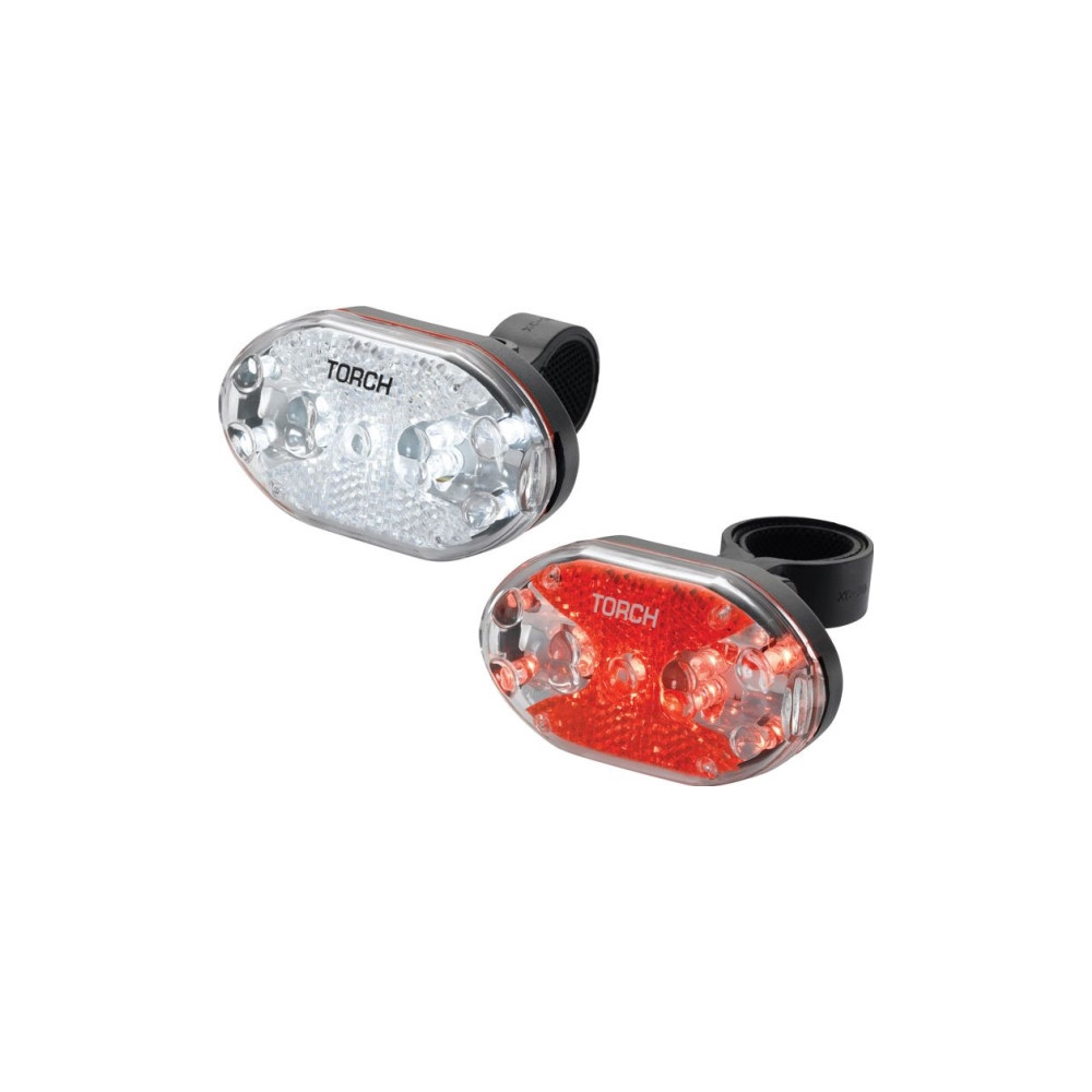 Produktbild för TORCH  lampki CYCLE LIGHT SET WHITE BRIGHT 9X + TAIL BRIGHT...