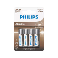 Produktbild för Philips AA-batteri LR6 blister 4 st alkaliskt Phil-LR6A4B/10