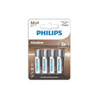 Produktbild för Philips AA-batteri LR6 blister 4 st alkaliskt Phil-LR6A4B/10