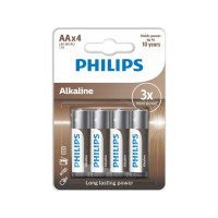 Produktbild för Philips AA-batteri LR6 blister 4 st alkaliskt Phil-LR6A4B/10