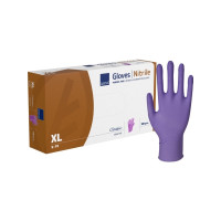Produktbild för Abena - handskar - extra large - nitrilgummi - lila (paket om 100)