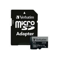 Produktbild för Verbatim PRO - flash-minneskort - 32 GB - microSDHC UHS-I