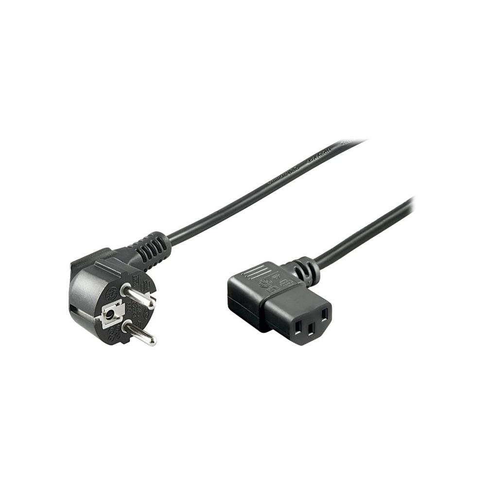 Produktbild för goobay - strömkabel - power IEC 60320 C13 till power CEE 7/7 - 2 m