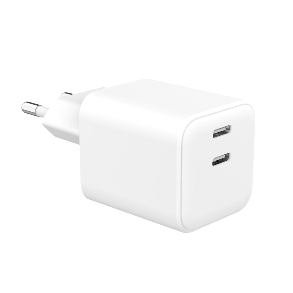 Produktbild för Charger 220V 2xUSB-C PD/PPS 65W GaN White